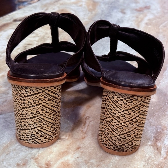 Women’s FRYE & CO Leiah Bow black leather sandals- Size 9.5 - Picture 4 of 7